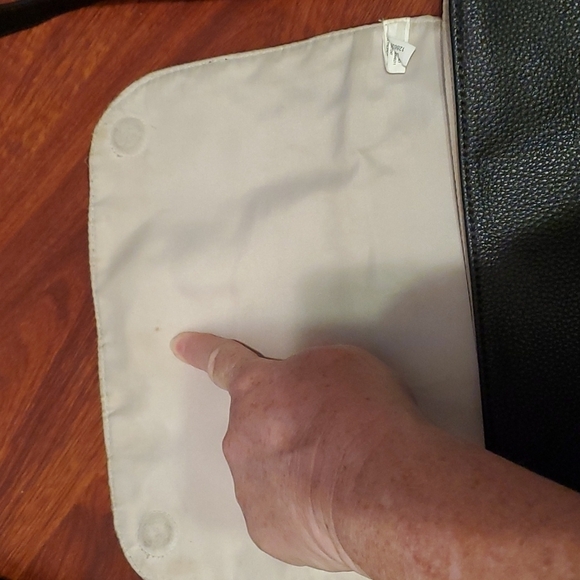 Thirty-one cross body purse bag -flaws Black Maroon - Picture 5 of 16